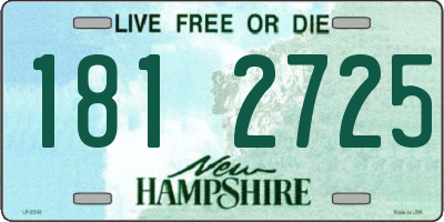 NH license plate 1812725