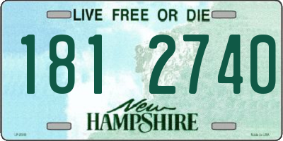 NH license plate 1812740