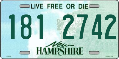 NH license plate 1812742