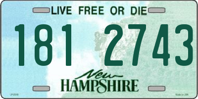 NH license plate 1812743