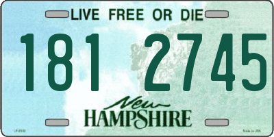 NH license plate 1812745