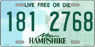 NH license plate 1812768
