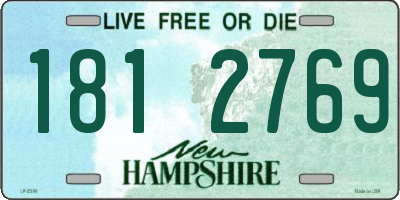 NH license plate 1812769