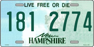 NH license plate 1812774