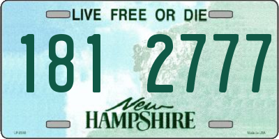 NH license plate 1812777