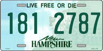 NH license plate 1812787