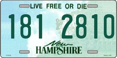 NH license plate 1812810