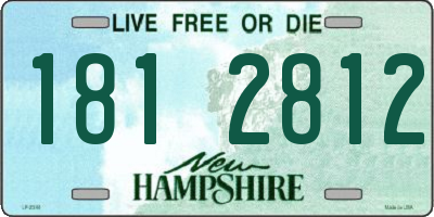 NH license plate 1812812