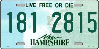 NH license plate 1812815