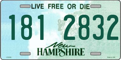 NH license plate 1812832