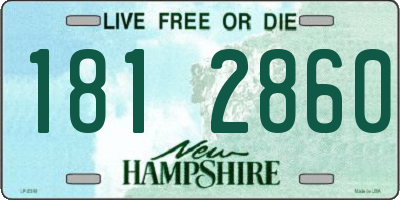 NH license plate 1812860