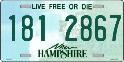 NH license plate 1812867