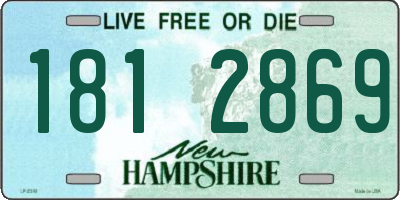 NH license plate 1812869