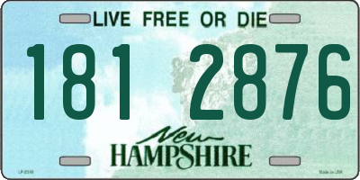NH license plate 1812876