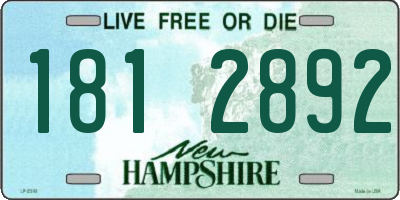 NH license plate 1812892