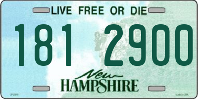 NH license plate 1812900