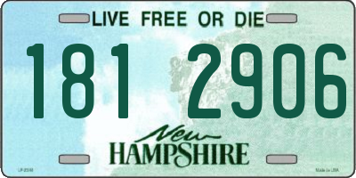 NH license plate 1812906