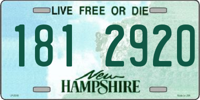 NH license plate 1812920