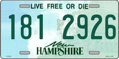 NH license plate 1812926