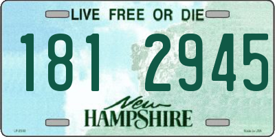 NH license plate 1812945