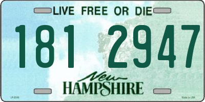 NH license plate 1812947