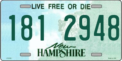 NH license plate 1812948