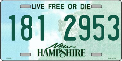 NH license plate 1812953
