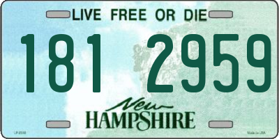 NH license plate 1812959