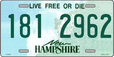 NH license plate 1812962
