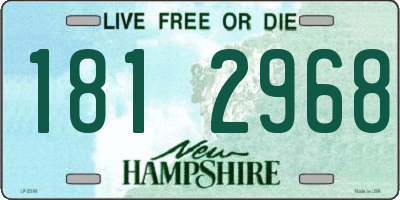 NH license plate 1812968