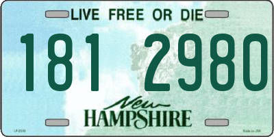 NH license plate 1812980