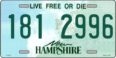 NH license plate 1812996