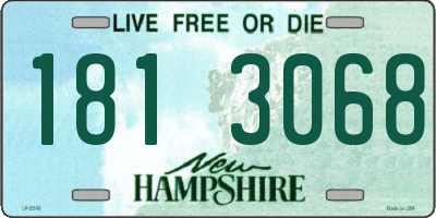 NH license plate 1813068