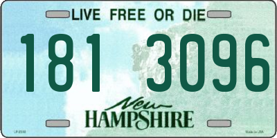 NH license plate 1813096