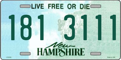 NH license plate 1813111