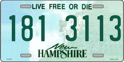 NH license plate 1813113