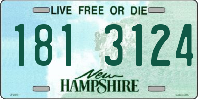 NH license plate 1813124