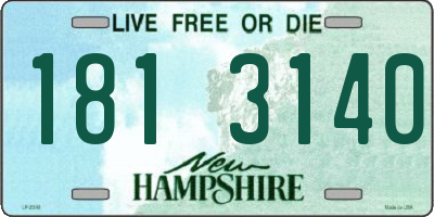 NH license plate 1813140
