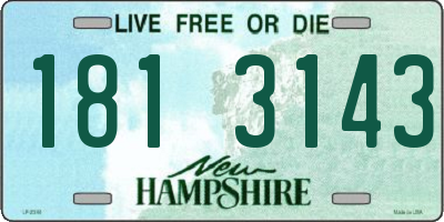 NH license plate 1813143
