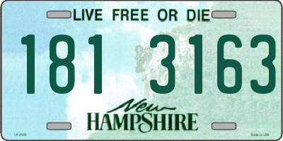 NH license plate 1813163