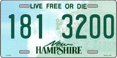 NH license plate 1813200