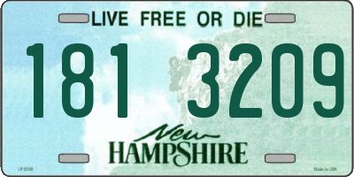 NH license plate 1813209