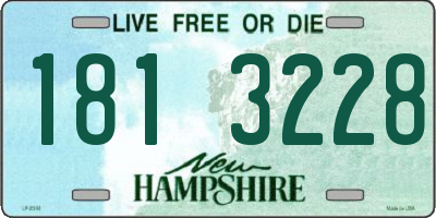 NH license plate 1813228