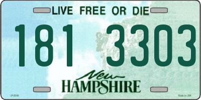 NH license plate 1813303