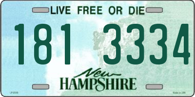 NH license plate 1813334