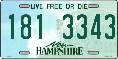 NH license plate 1813343