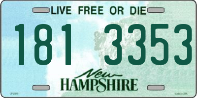 NH license plate 1813353