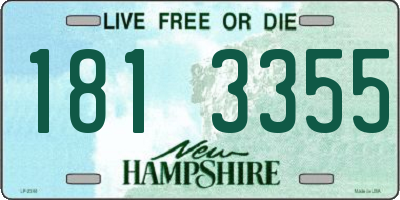 NH license plate 1813355