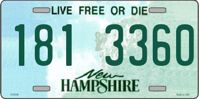 NH license plate 1813360