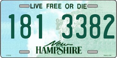 NH license plate 1813382